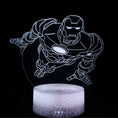 Load image into Gallery viewer, 3D Optical Illusion Night Lamp - Kiddi Craze - Iron man in white
