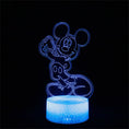 Load image into Gallery viewer, 3D Optical Illusion Night Lamp - Kiddi Craze - Mickey Mouse in blue

