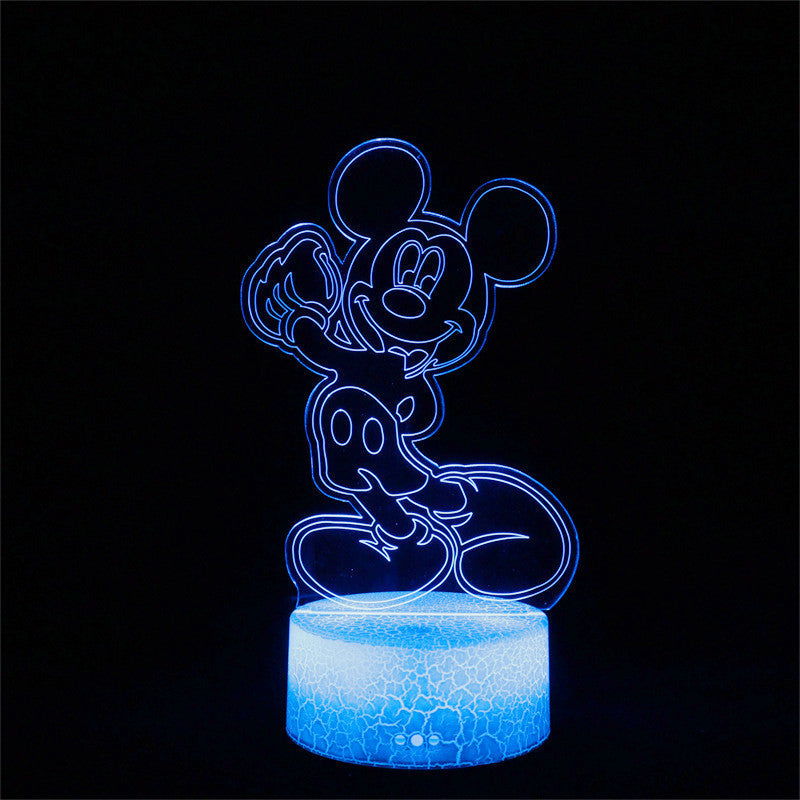 3D Optical Illusion Night Lamp - Kiddi Craze - Mickey Mouse in blue
