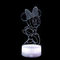 Load image into Gallery viewer, 3D Optical Illusion Night Lamp - Kiddi Craze - Minnie Mouse in white
