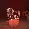 Load image into Gallery viewer, 3D Optical Illusion Night Lamp - Kiddi Craze - Red Light Unicorn
