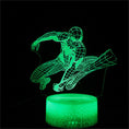 Load image into Gallery viewer, 3D Optical Illusion Night Lamp - Kiddi Craze - Spiderman Web in green
