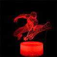 Load image into Gallery viewer, 3D Optical Illusion Night Lamp - Kiddi Craze - Spiderman  Web in red 
