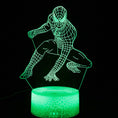 Load image into Gallery viewer, 3D Optical Illusion Night Lamp - Kiddi Craze - Spiderman light in green

