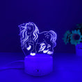 Load image into Gallery viewer, 3D Optical Illusion Night Lamp - Kiddi Craze - Unicorn Light in Purple
