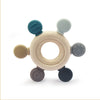 Baby Teething Rudder Ring - Kiddi Craze - Baby Teething Rudder Ring - blue, grey, brown, black 