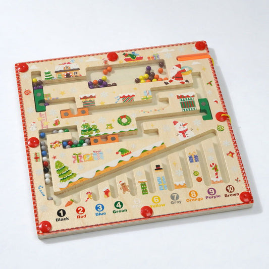 Christmas Pattern Maze Game - Kiddi Craze - Christmas Magnetic Bead Board