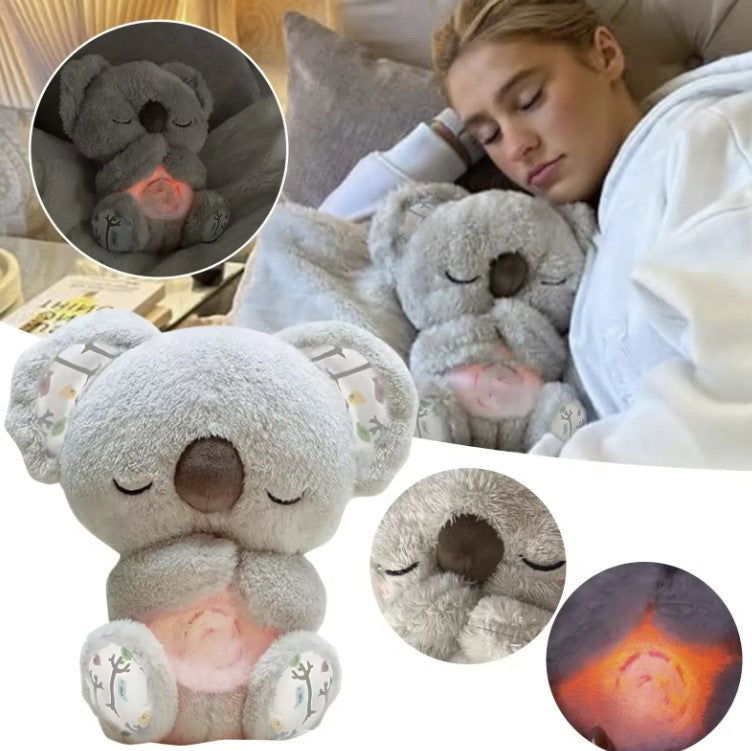 Cute Breathing Koala - Kiddi Craze - Lady sleeping with the breathing koalal