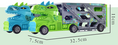 Load image into Gallery viewer, Dinosaur Car Track Ejector - Kiddi Craze - Dimensions of Dinosaur Car Track Ejector
