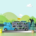 Load image into Gallery viewer, Dinosaur Car Track Ejector - Kiddi Craze - Dinosaur Car Track Ejector Car Storage 
