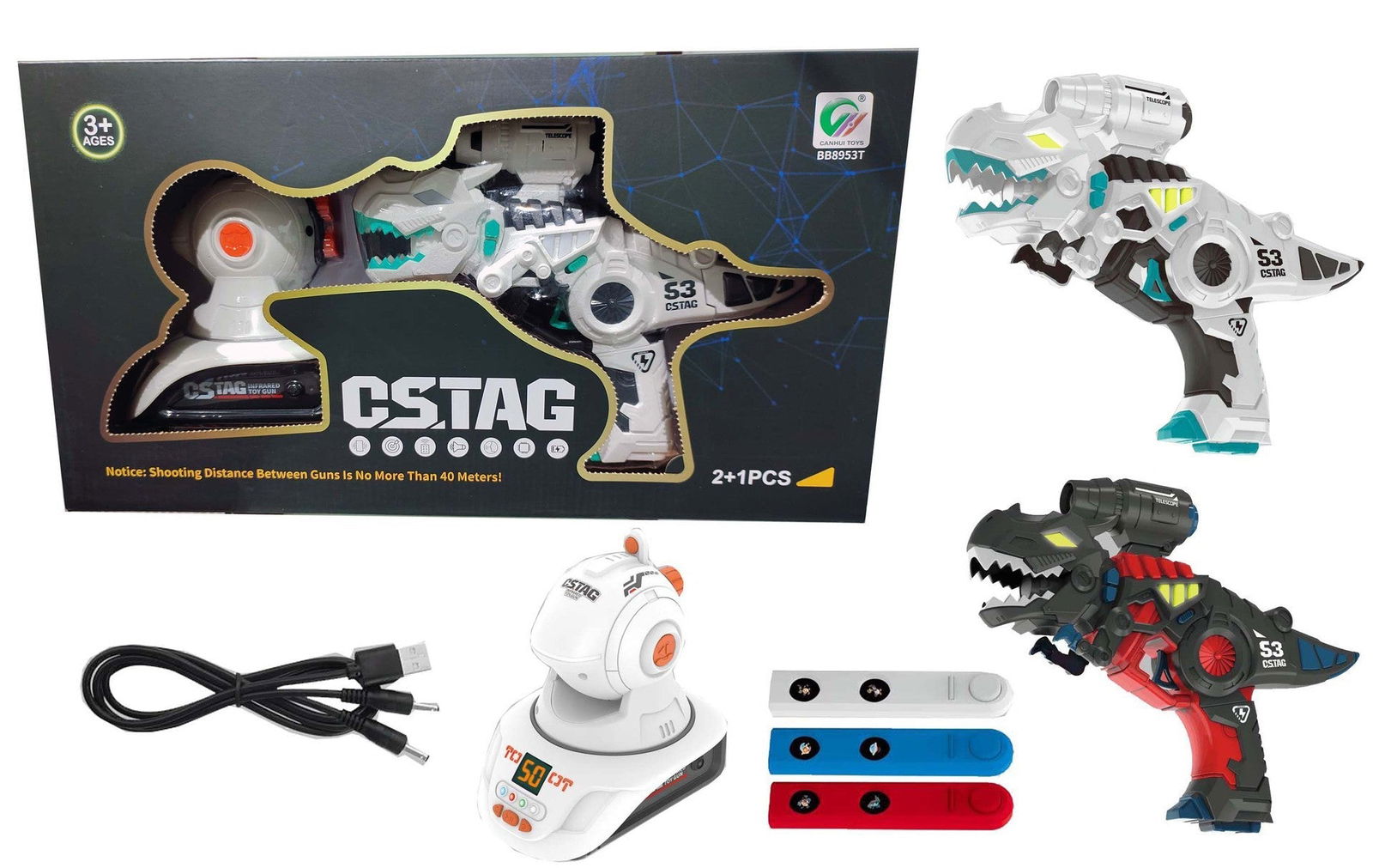 Infrared Laser Tag Dino Gun with Projector - Kiddi Craze - Infrared Laser Tag Dino Gun with Projector What Is Included 