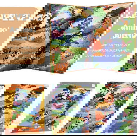 Magnetic Jigsaw Book - Kiddi Craze - Level 2 - Animal Puzzle 