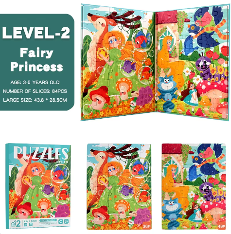 Magnetic Jigsaw Book - Kiddi Craze - Level 2 - Fairy Princess