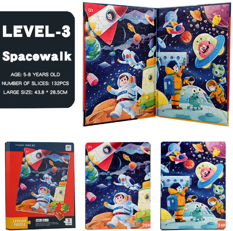 Magnetic Jigsaw Book - Kiddi Craze - Level 3 - Spacewalk