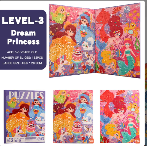 Magnetic Jigsaw Book - Kiddi Craze - Level 3 Dream Princess