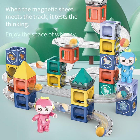 Magnetic Square Run Set - Kiddi Craze - Magnetic Square Run Set Join With Tracks 