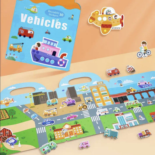 Montessori Busy Book - Kiddi Craze - Vehicles book 