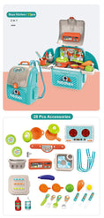 Load image into Gallery viewer, Play Kitchen Backpack - Kiddi Craze - What is included 
