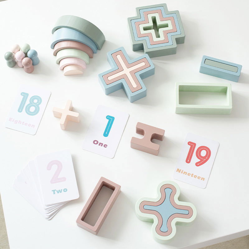 Rainbow Maths Blocks - Kiddi Craze - Learn sums using cards 