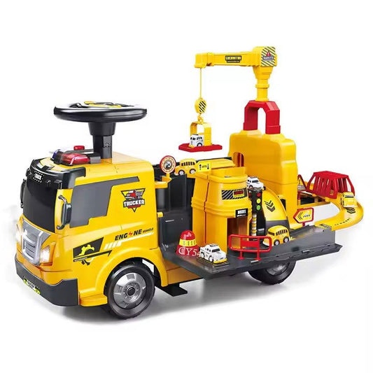 Ride on Truck with Track - Kiddi Craze - Yellow Ride on Truck with Track