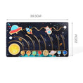 Load image into Gallery viewer, Solar System Board - Kiddi Craze - Dimensions of the Solar System Board
