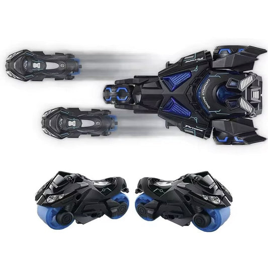 Turbo Launch Die-Cast Racing Set - Kiddi Craze - Black and Blue Turbo Launch Die-Cast Racing Set