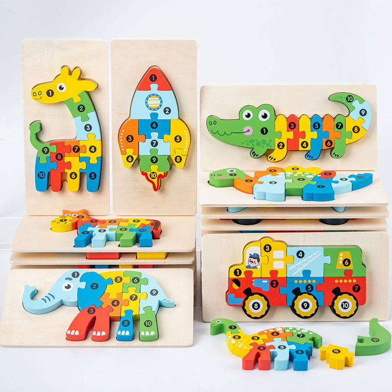 Wooden 3D Puzzle Jigsaw - Kiddi Craze - Wooden 3D Puzzle Jigsaw